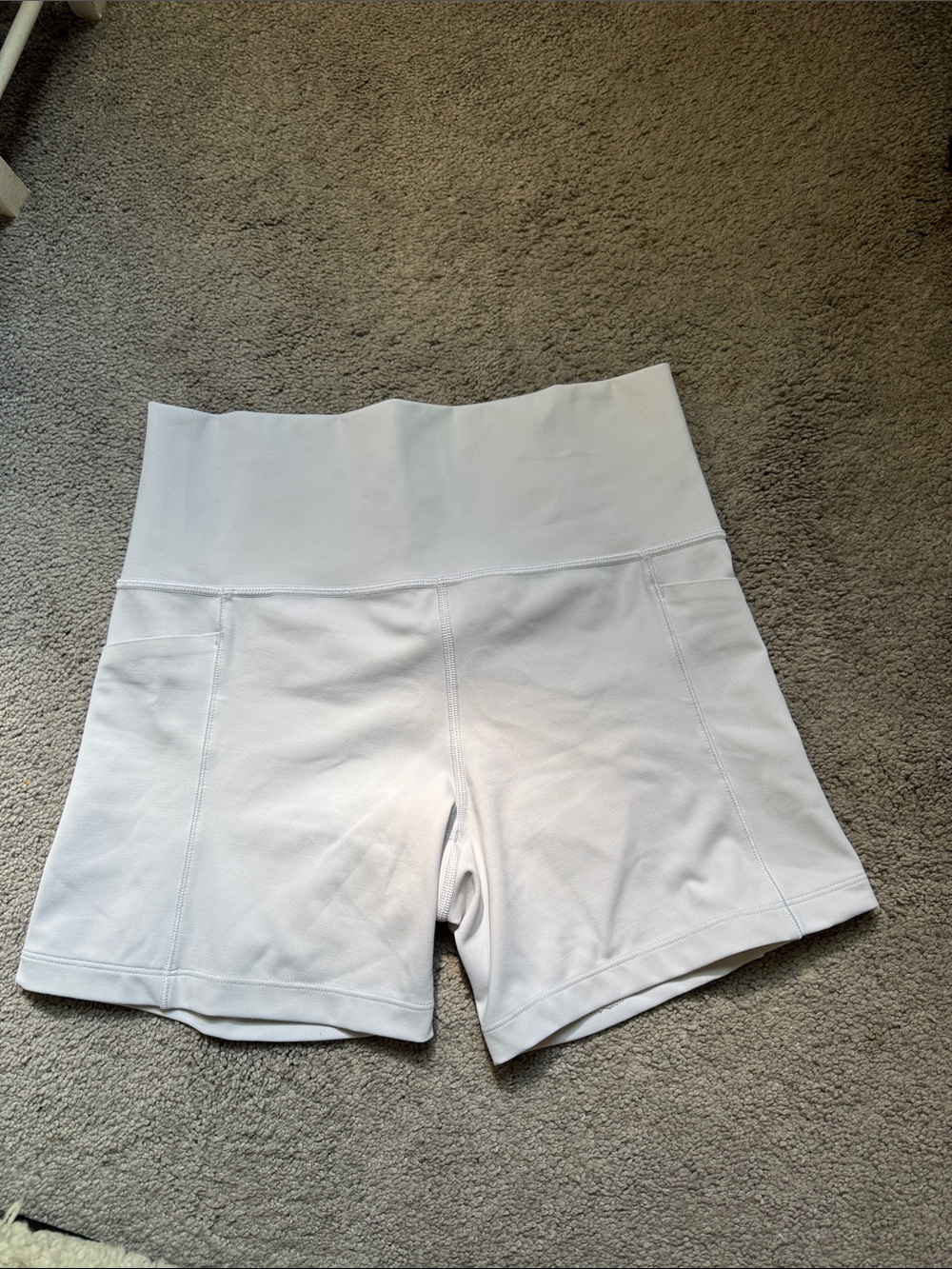 Athleta White High-Rise Biker Shorts